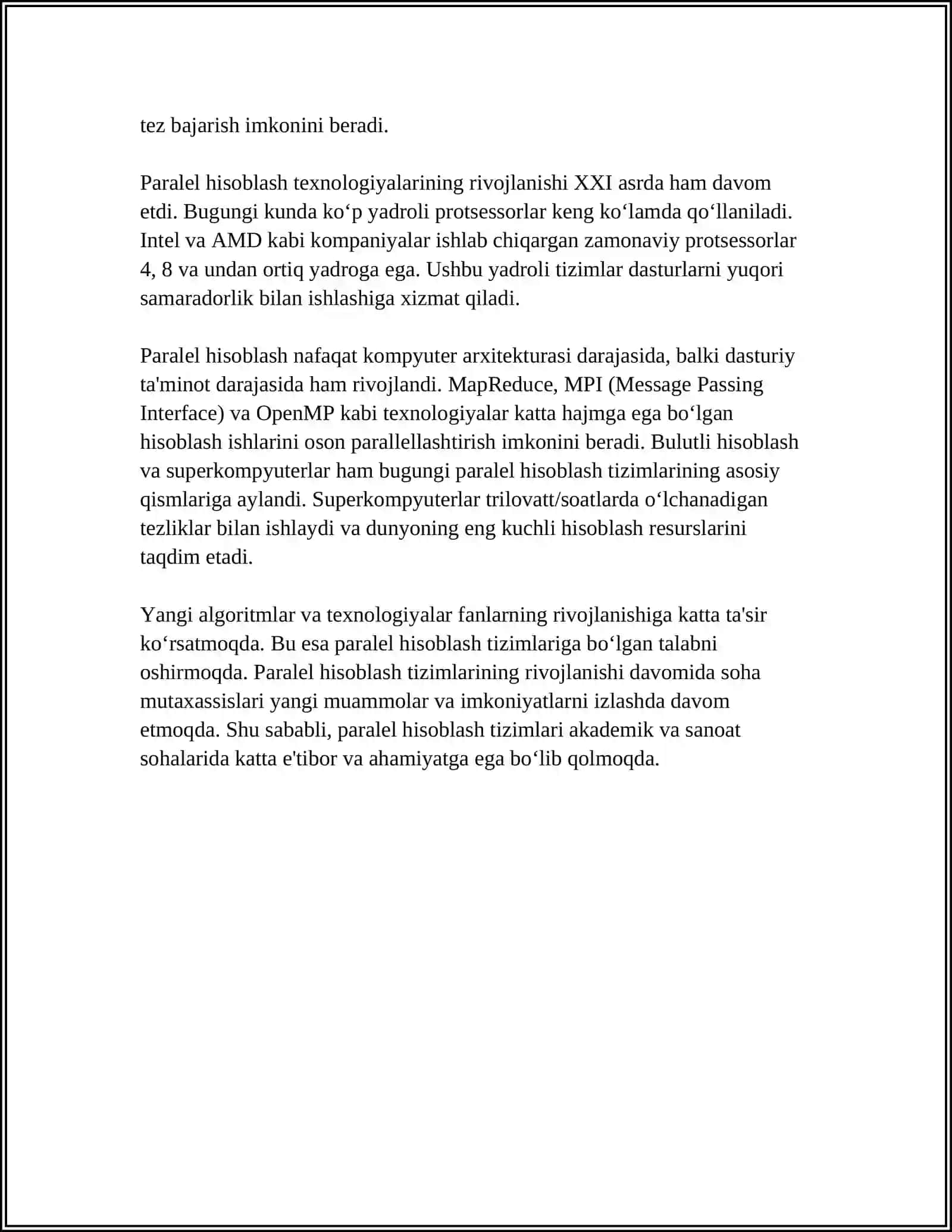 PARALLEL HISOBLASH TIZIMLARI VA ULARNING TURLARI 4