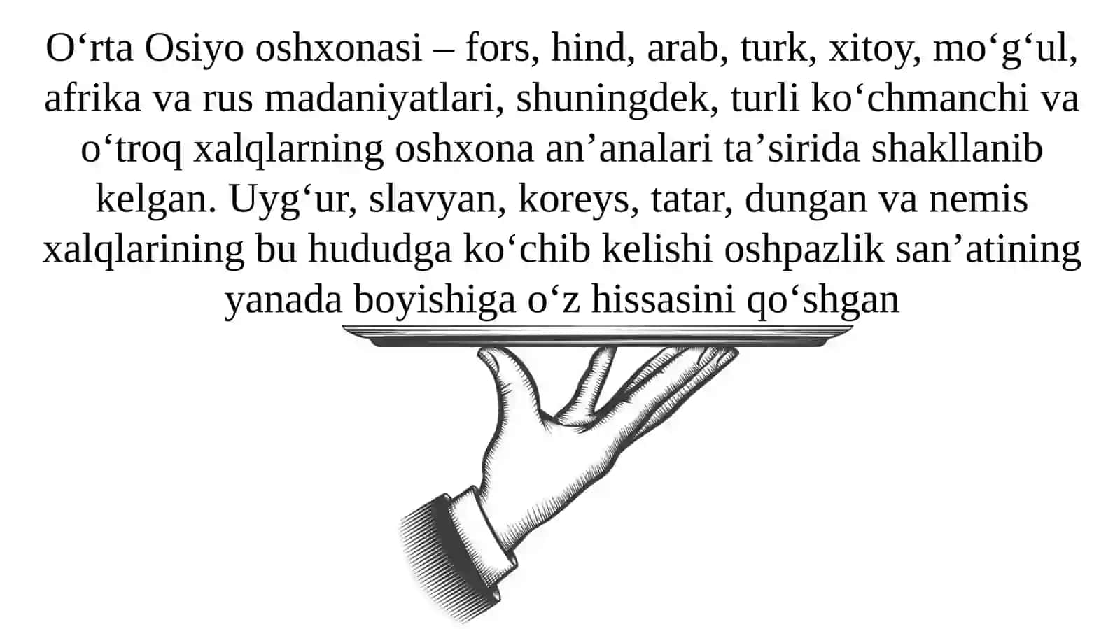 Dunyo xalqlari taomlari va ovqatlanish xususiyatlari 4