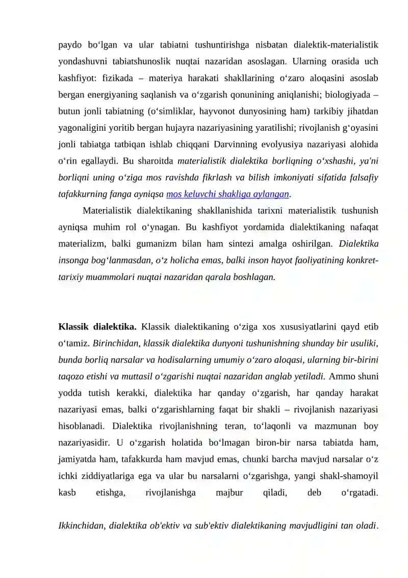 TA'LIM TARBIYA METADOLOGIYASI. ZIDDIYAT. QONUN VA QONUNIYAT. DIALEKTIKA QONUNLARI 4
