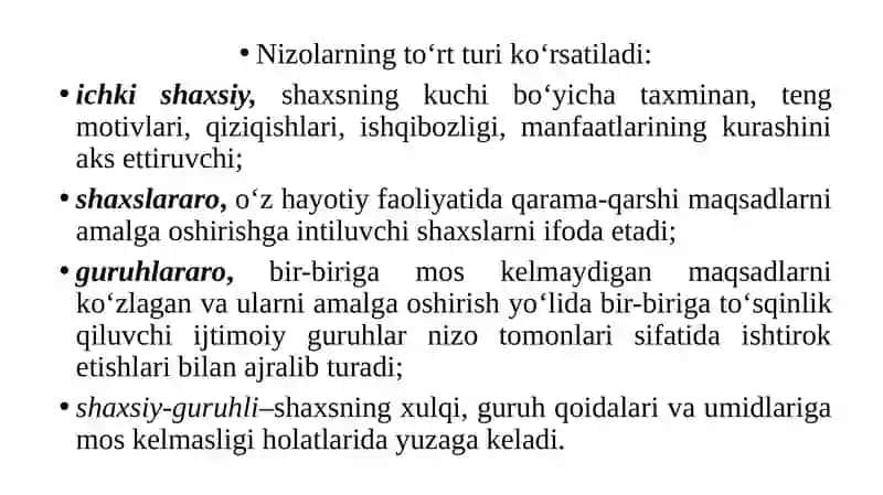O‘qituvchi kasbiy faoliyatida pedagogik nizolar va ziddiyatlar. O‘qituvchi kasbiy faoliyatida pedagogik nazokat va odob-axloq. 4