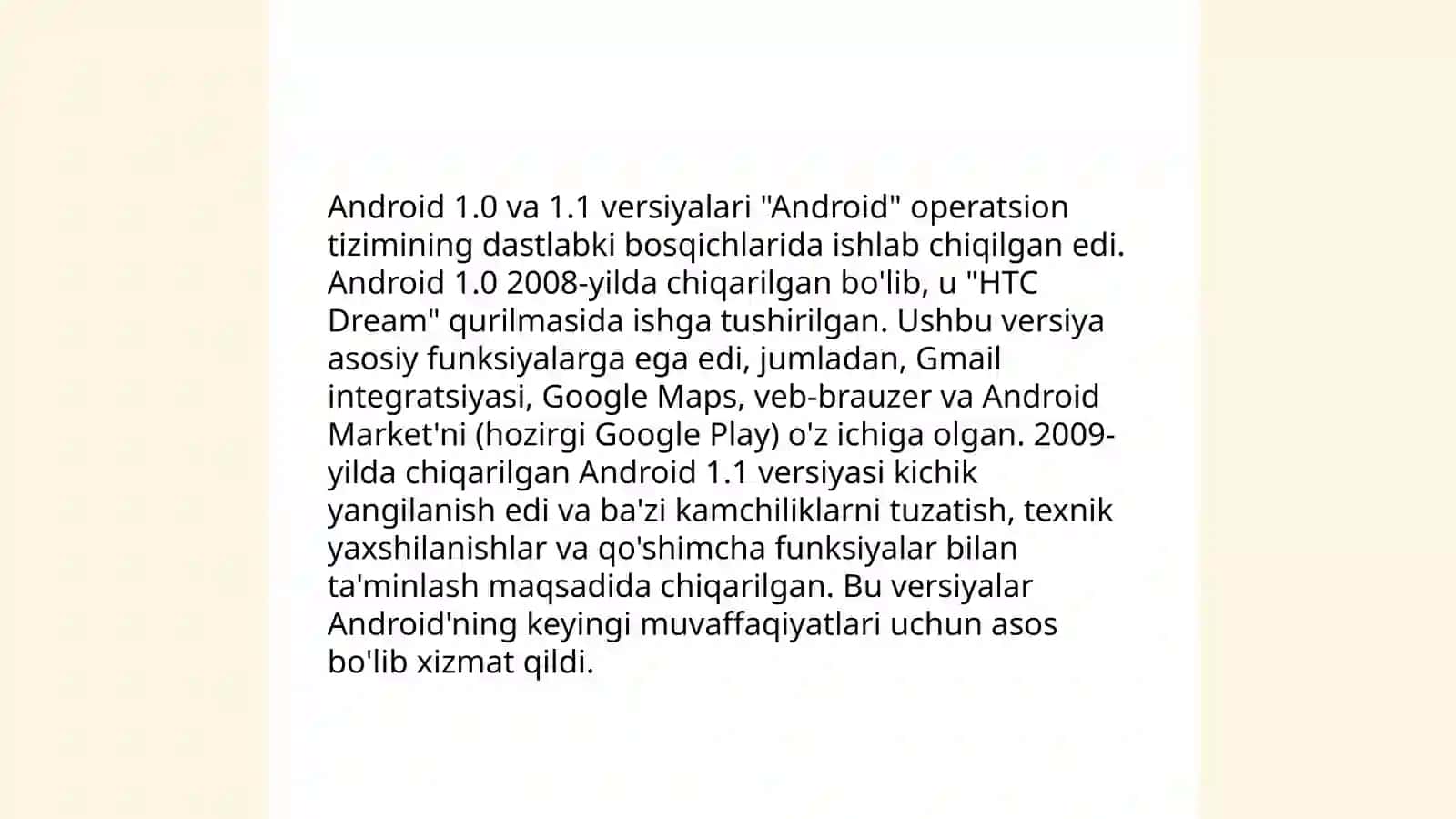 Android operatsion tizimi 4