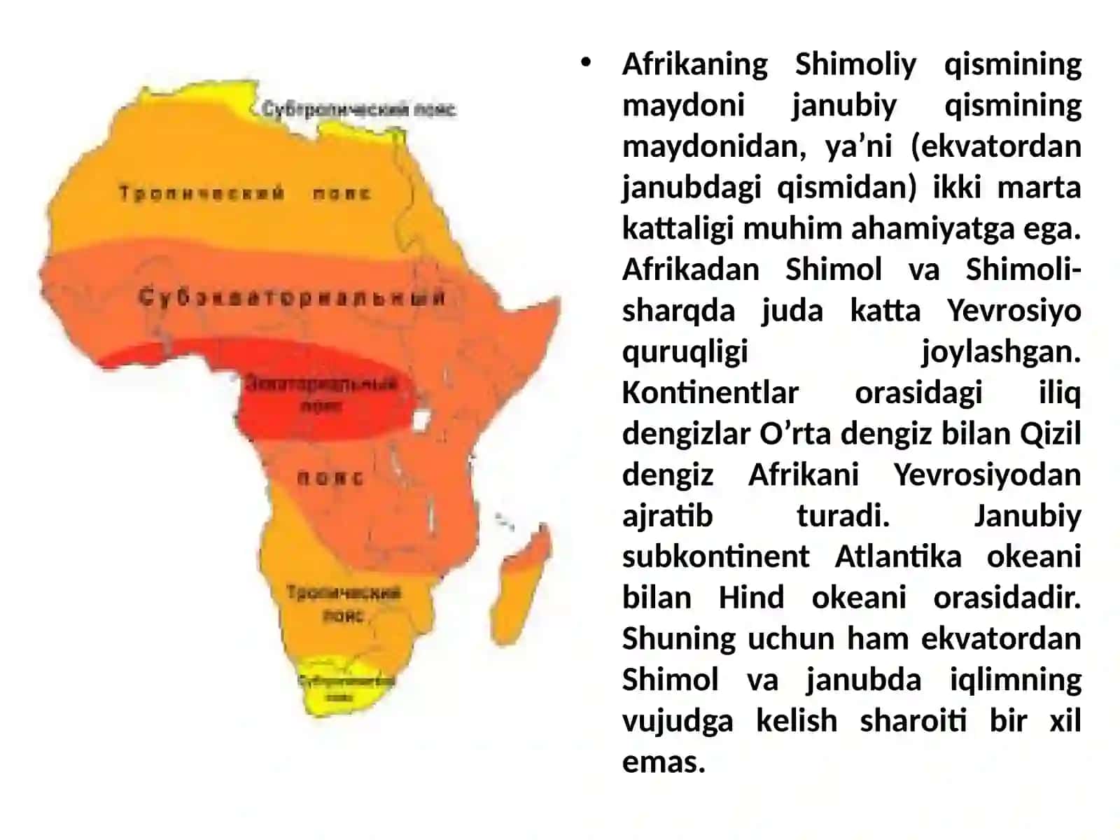 Afrikaning iqlimi, ichki suvlari, tuproqlari, organik dunyosi 4