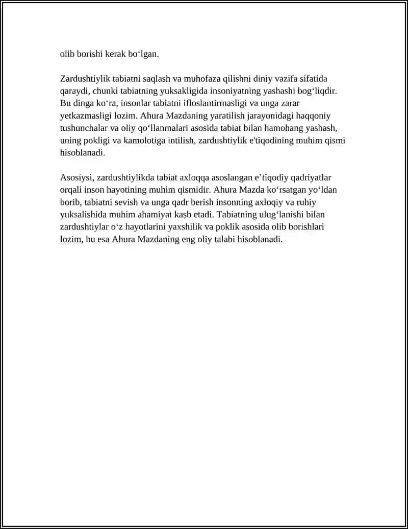 ZARDUSHTIYLIKDA TABIATNING ULUĢLANISHI 4