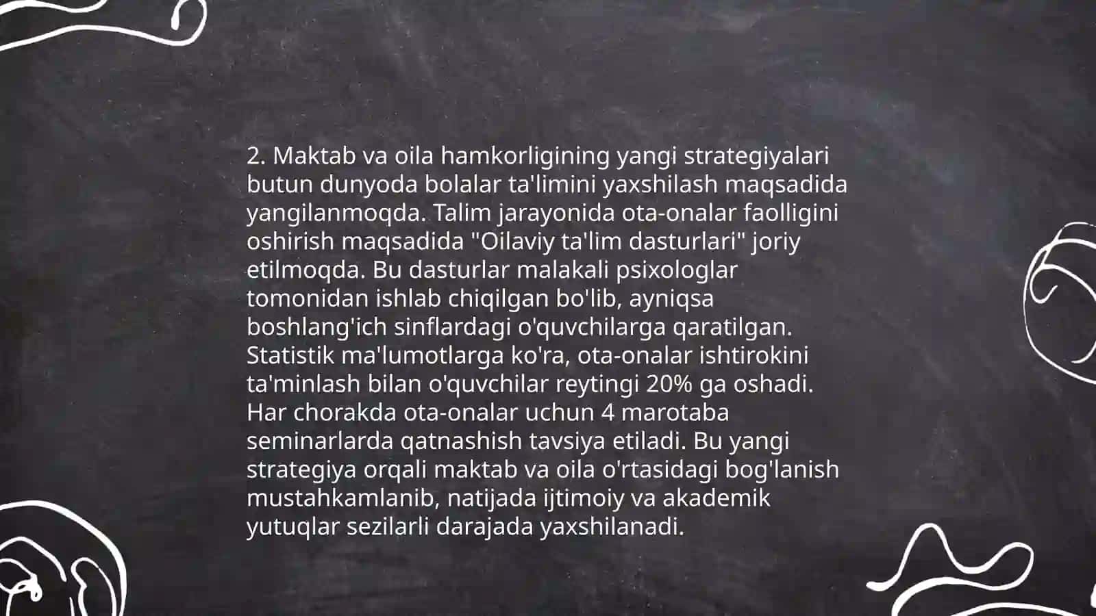 Tarbiya jarayoniga innovatsion yondashuv maktab va oila integratsiyasi 4