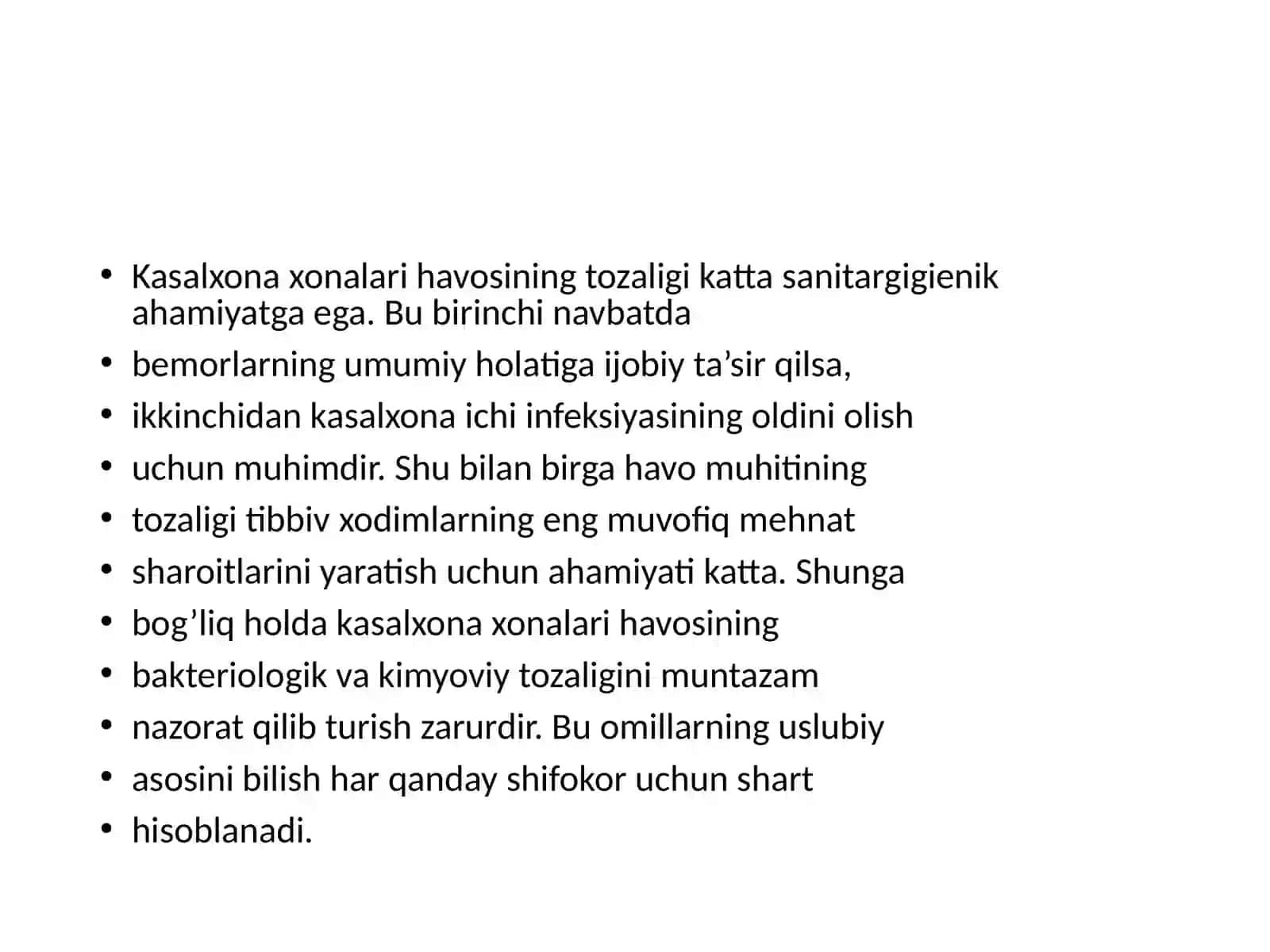 Kasalxona xonalari havosining antropogen ifloslanishi haqida tushuncha 4