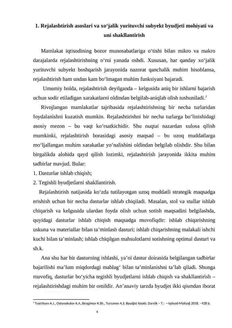 Boshqaruv hisobida byudjetlashtirish va xarajatlarni nazorat qilish 4
