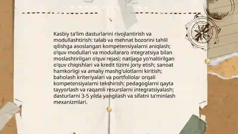 Kasbiy ta'lim mazmuni Va texnologiyalari 4