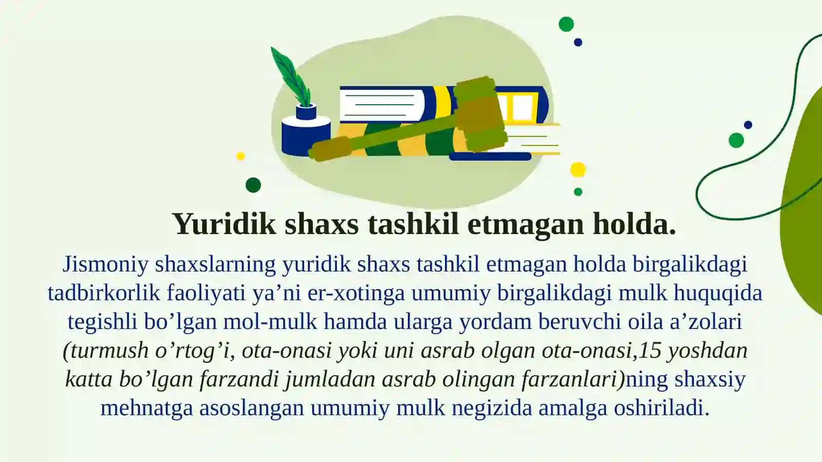 Oilaviytadbirkorlik haqida qonuni 4