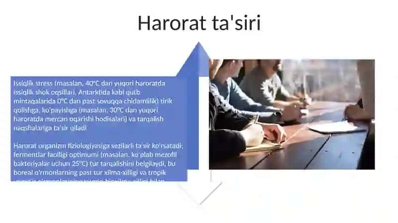 Abiotik omillarning tirik organizmlarga ta'sirini o'rganish 4