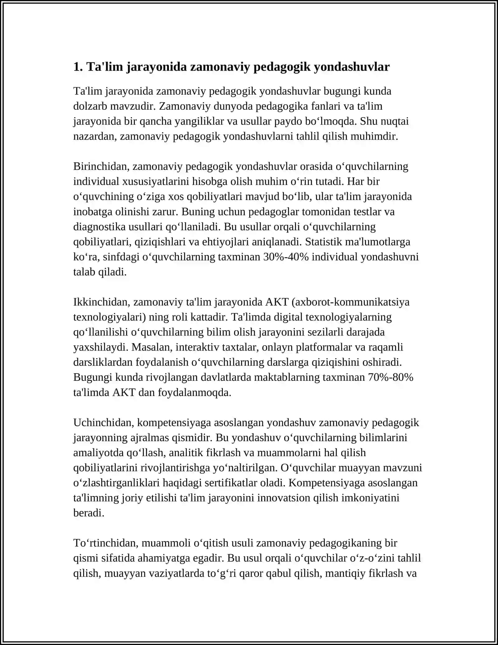 CHIRCHIQ DAVLAT PEDAGOGIKA UNIVERSITETI PEDAGOGIKA FAKULTETI 4