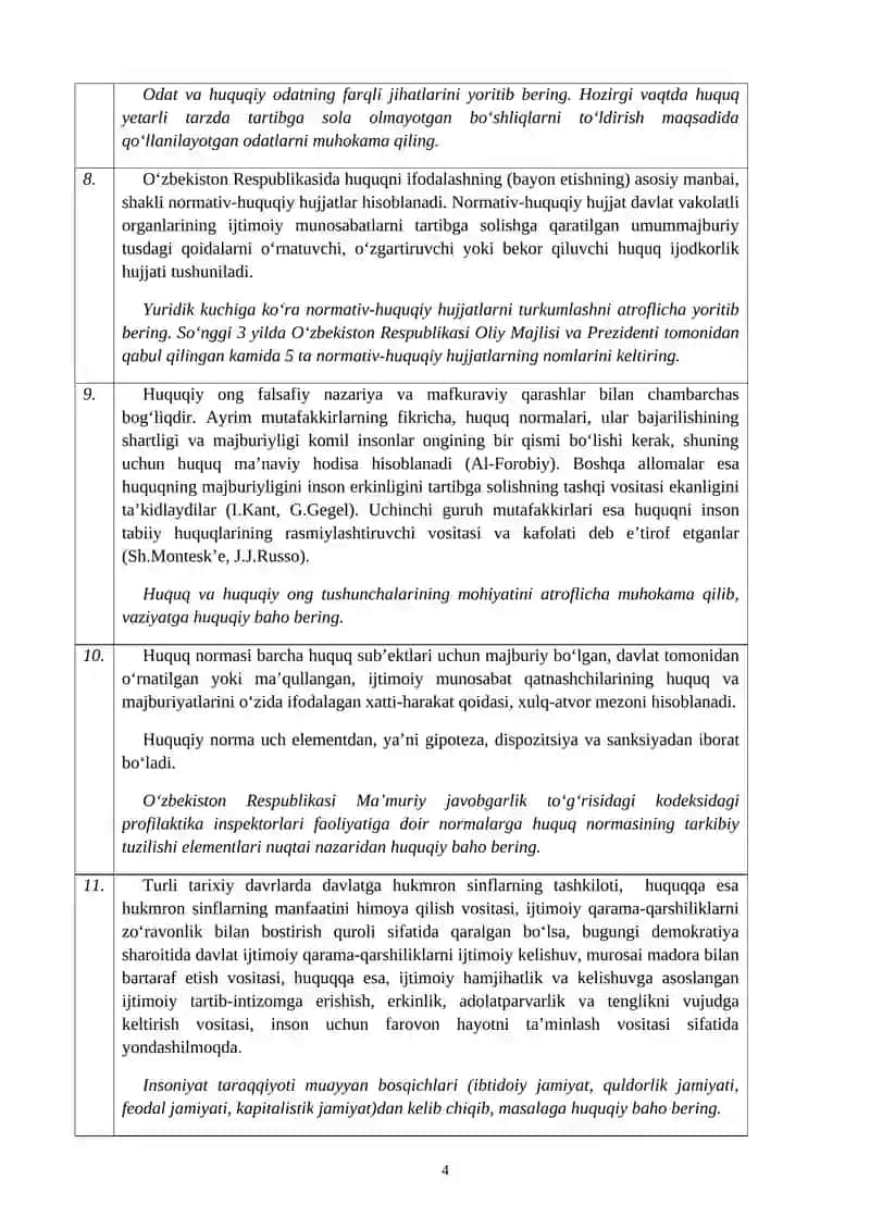 Huquq tizimi elementlari 4