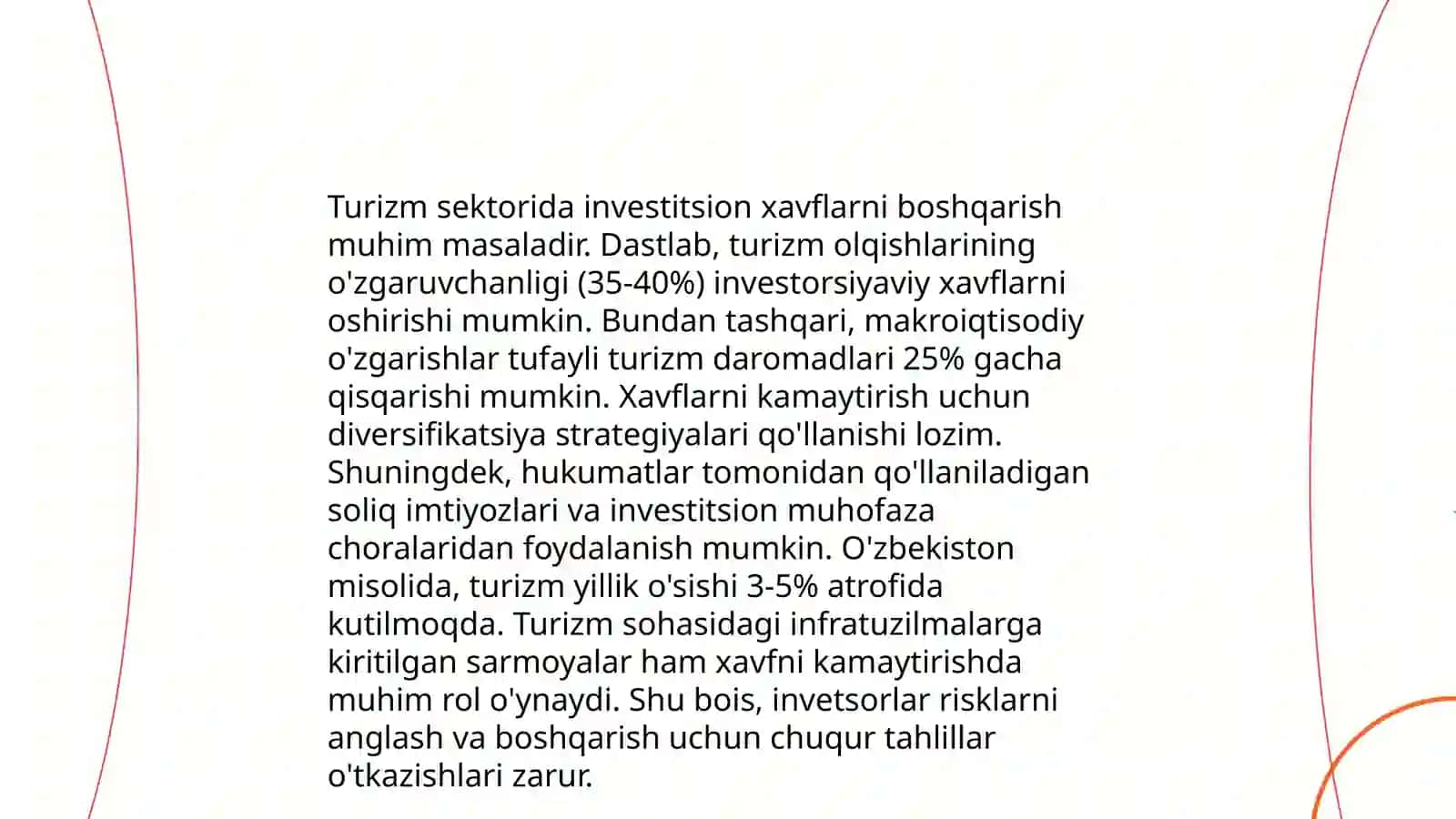Turizm sohasida investitsiyalarini boshqarishning tashkiliy-iqtisodiy mexanizmlarini takomillashtirish 4