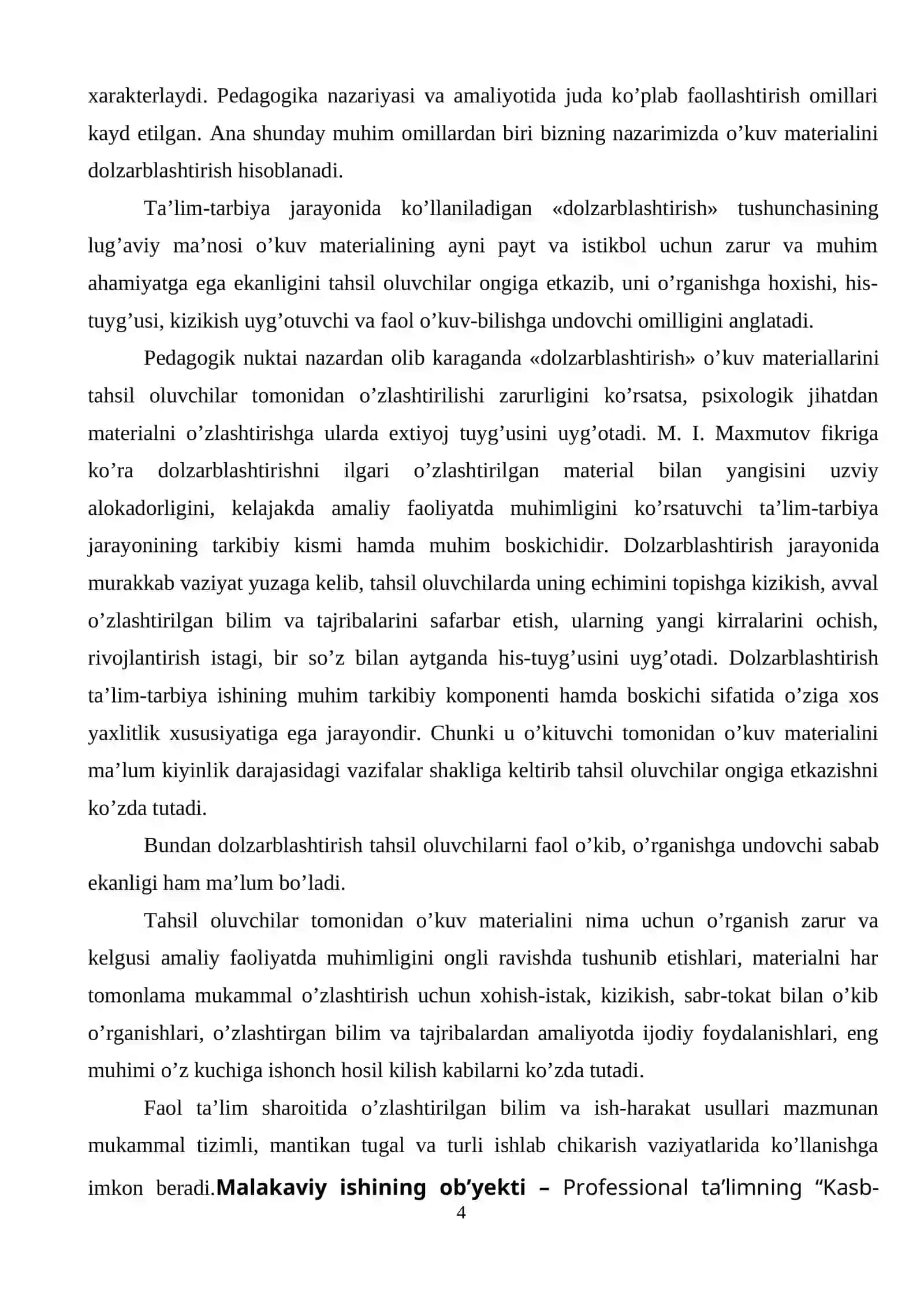 To’kimachilik materiallarining sifat ko’rsatkichlarini tanlash va sinflanishi bo’yicha dars o’tish metodikasini yaratish. 4