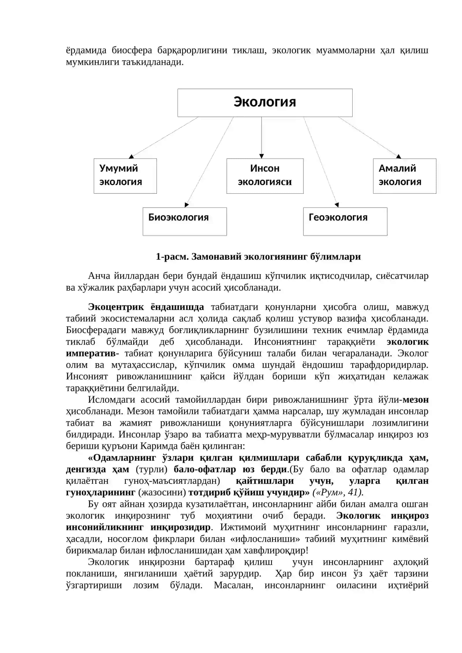 Экология фанининг предмети, мақсади ва вазифалари 4
