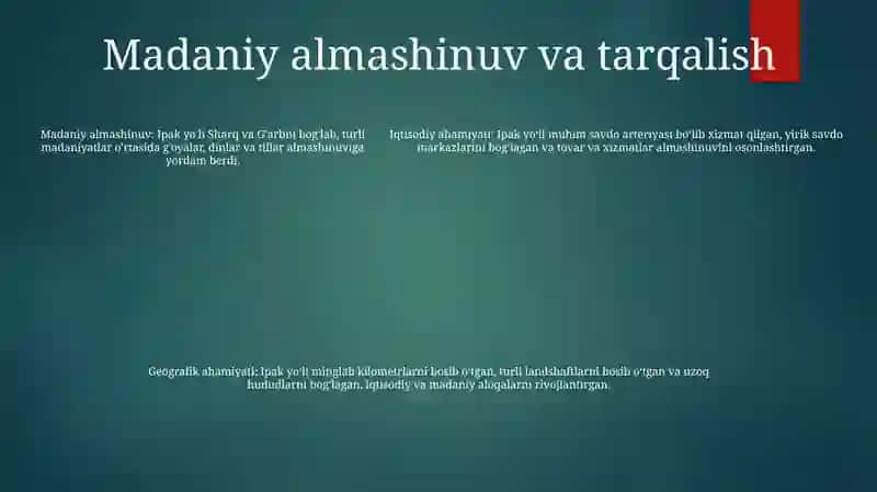Buyuk Ipak Yo'Lining Iqtisodiy Geografik Ahamiyati 4