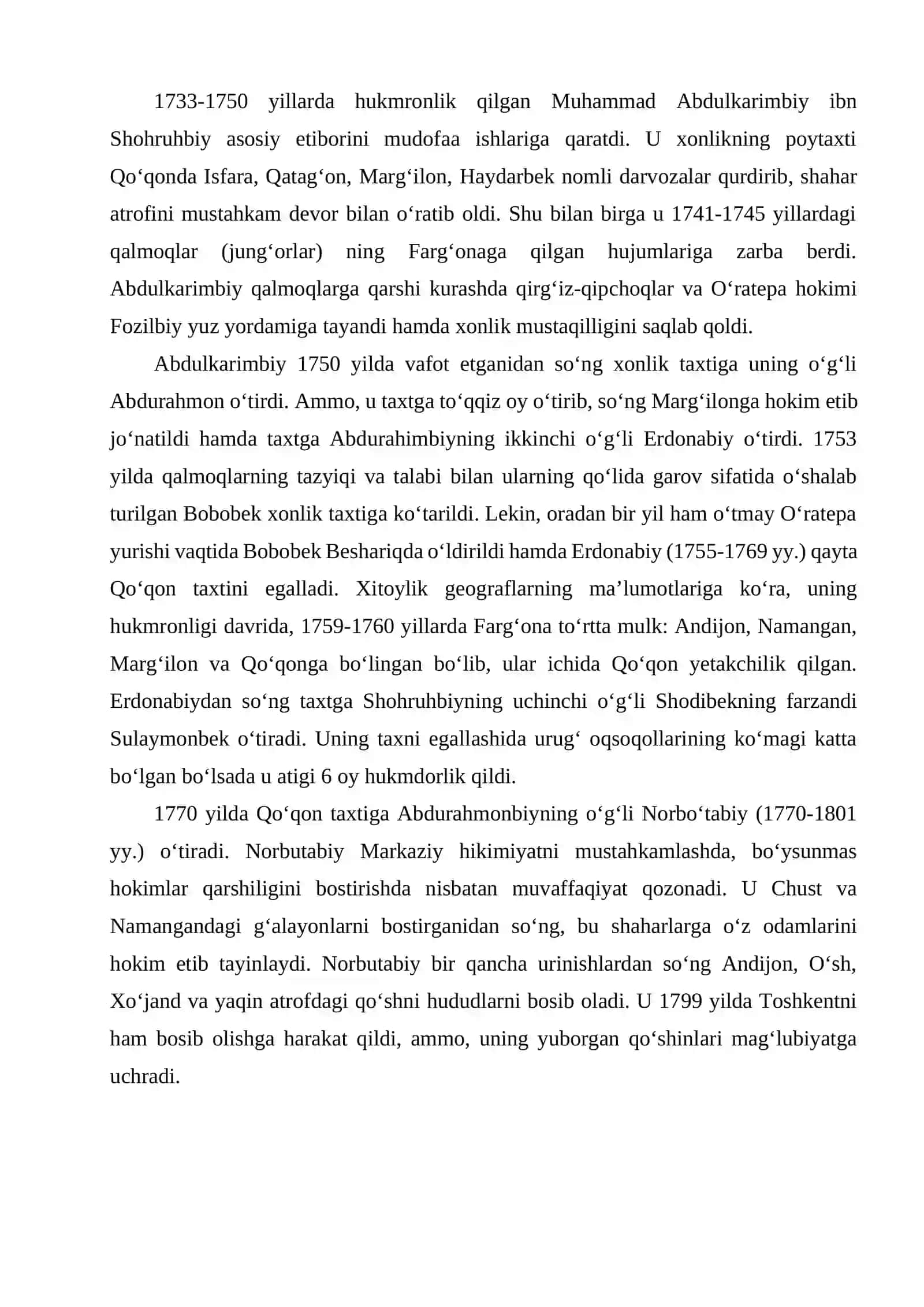 Qo‘qon xonligi davlatchiligi tarix 4