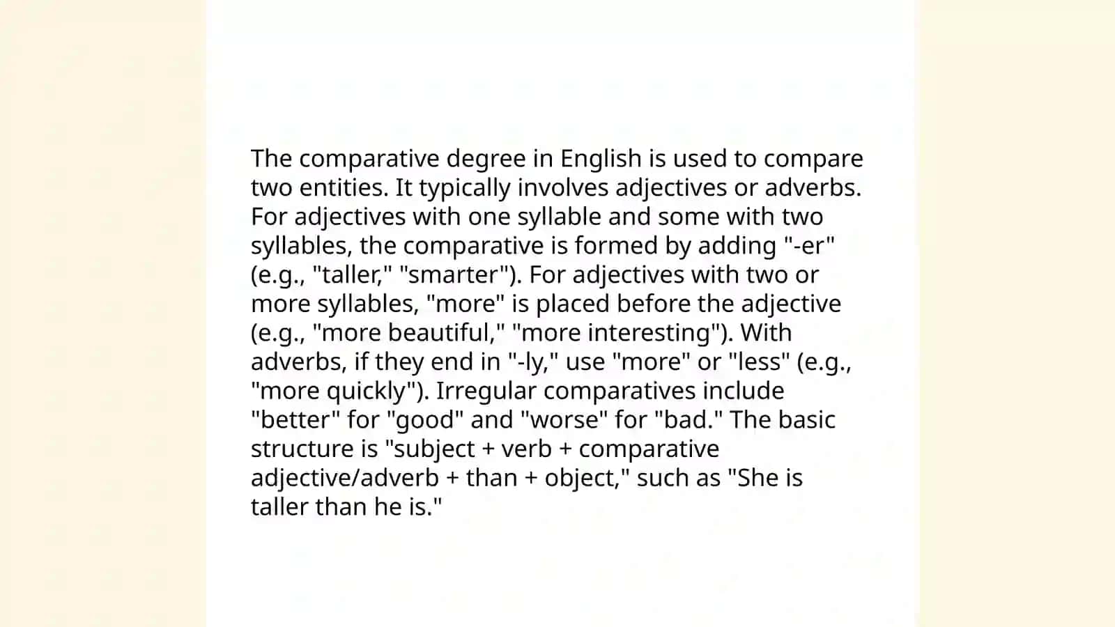 Adjective.Degrees of comparison 4