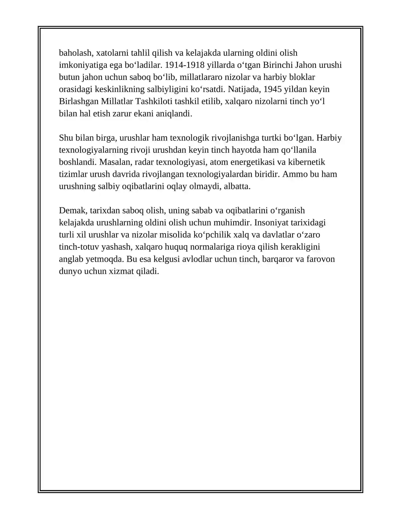 TARIXIY TAJRIBADAN SABOQ OLISH 4