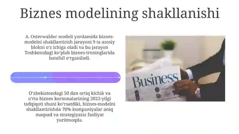 Biznes modelni shakllantirish va A. Ostervalder yondashuvi 4