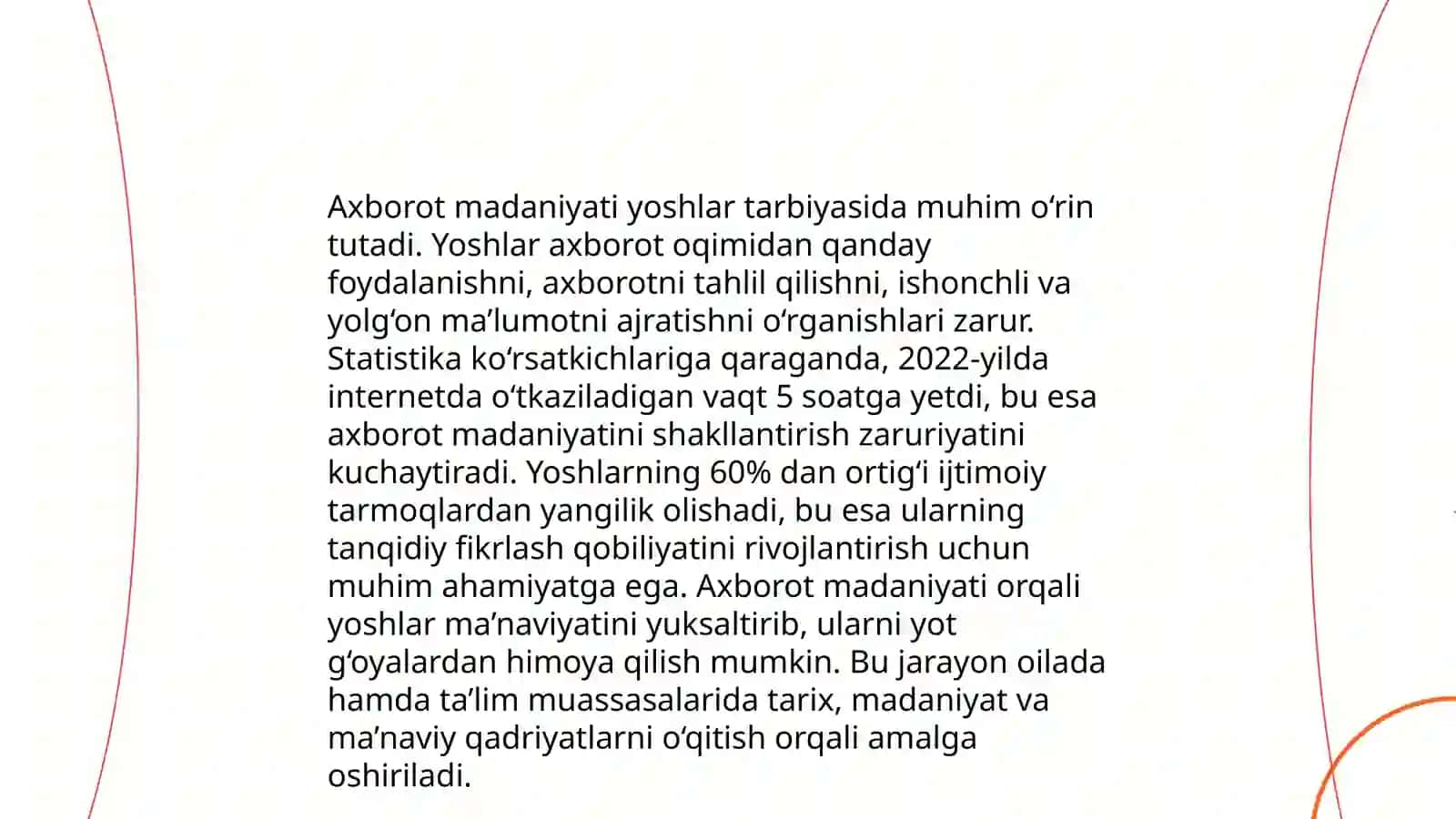 Yangi O'zbekistonda media savodxonlik va axborot madaniyati fanining o'qitilishi 4