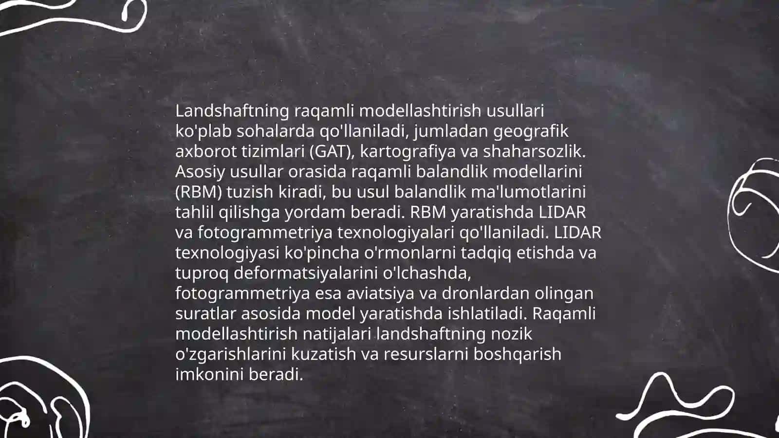 Landshaftlarni oʻrganishda modellashtirish va landshaftlarning maxsus faoliyati haqida maʼlumot 4