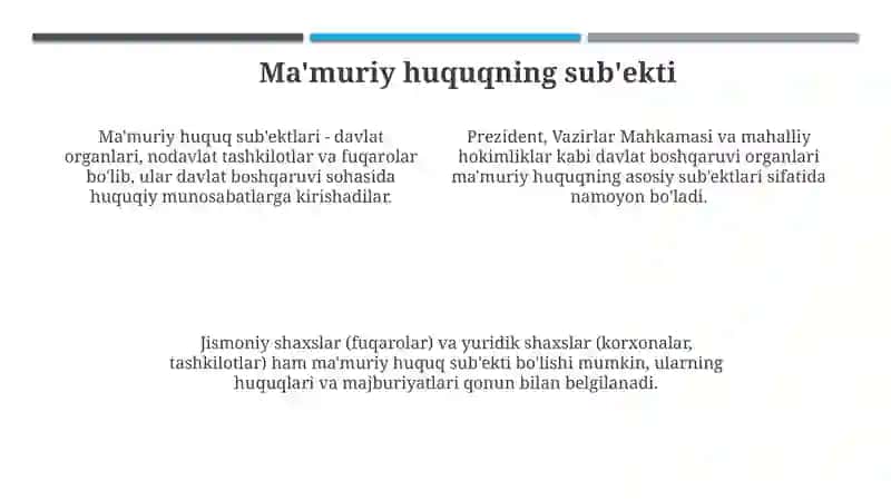 Ma'muriy Huquq Faniga Kirish 4