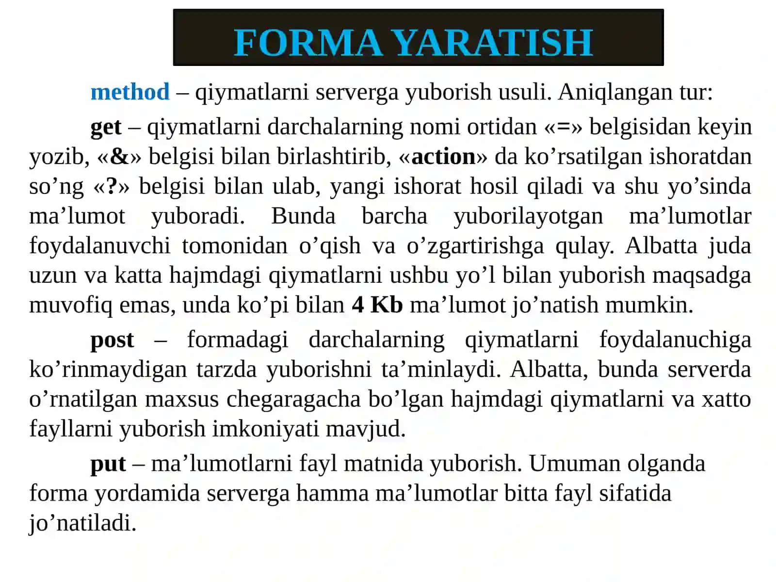 Forma yaratish 4