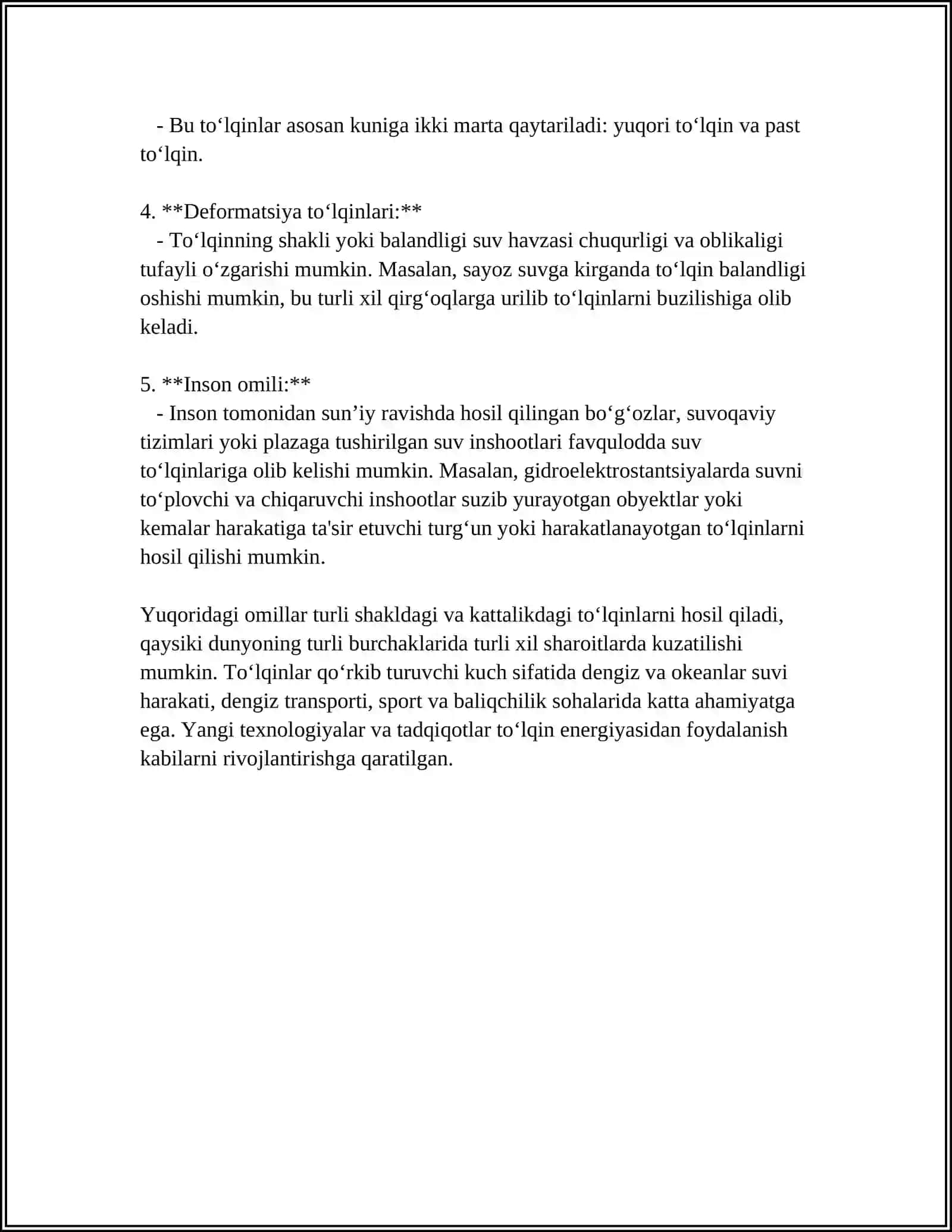 Daryolarda To'lin Suv Davri va Toshqin Suvlar 4