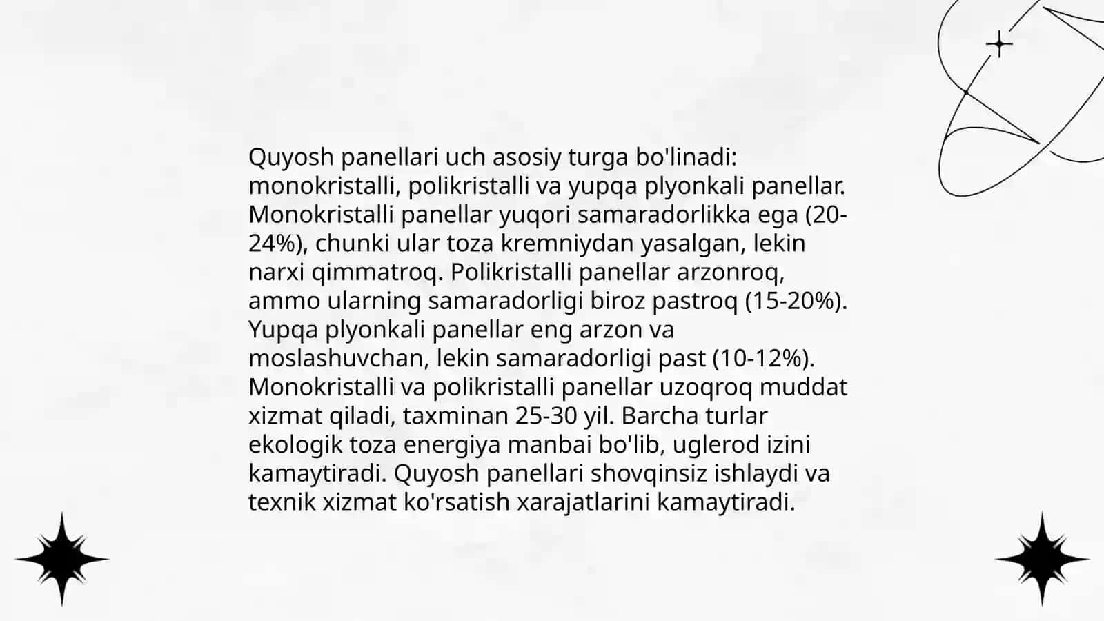 Quyosh elektr stansiyalarining energotarmoqda ishlashi 4