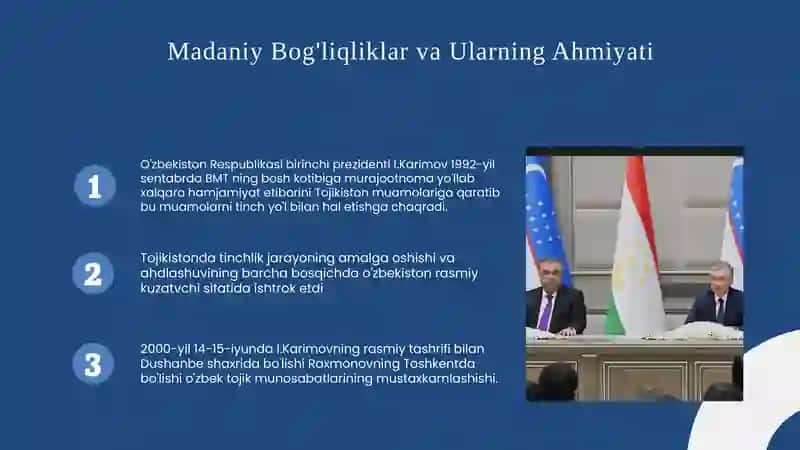 O'zbekiston va Tojikiston aloqalari haqida 4