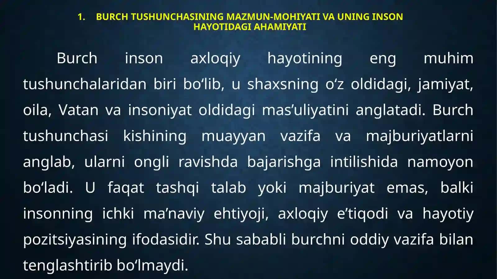 Burch va Vijdon Tushunchalari 4
