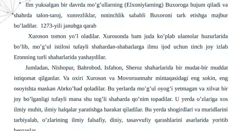 Aziziddin Nasafiyning  “Kashful-haqoyiq” asarining  manbashunoslik tahlili 4