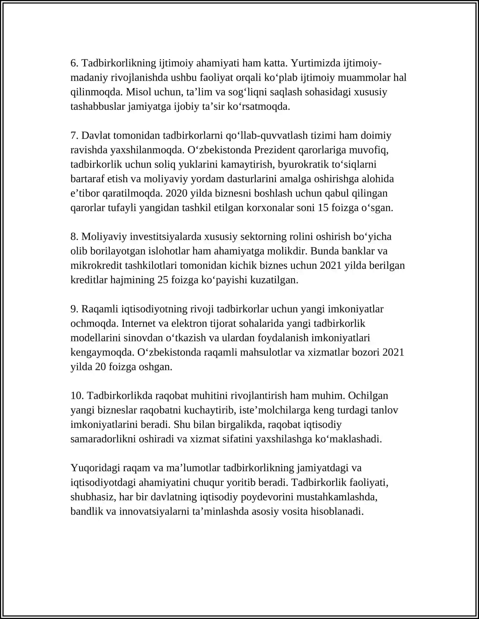 TADBIRKORLIK FAOLIYATI VA UNING KAPITALI 4