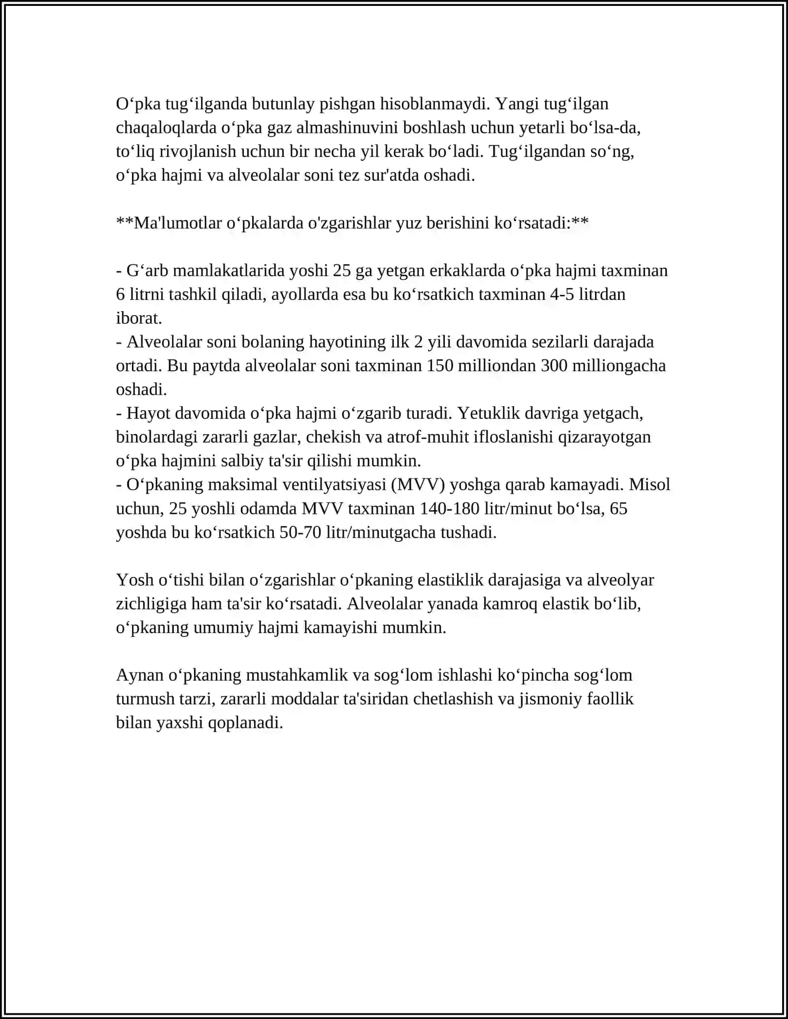 NAFAS OLISH SISTEMASI FAOLYATINING YOSH 4
