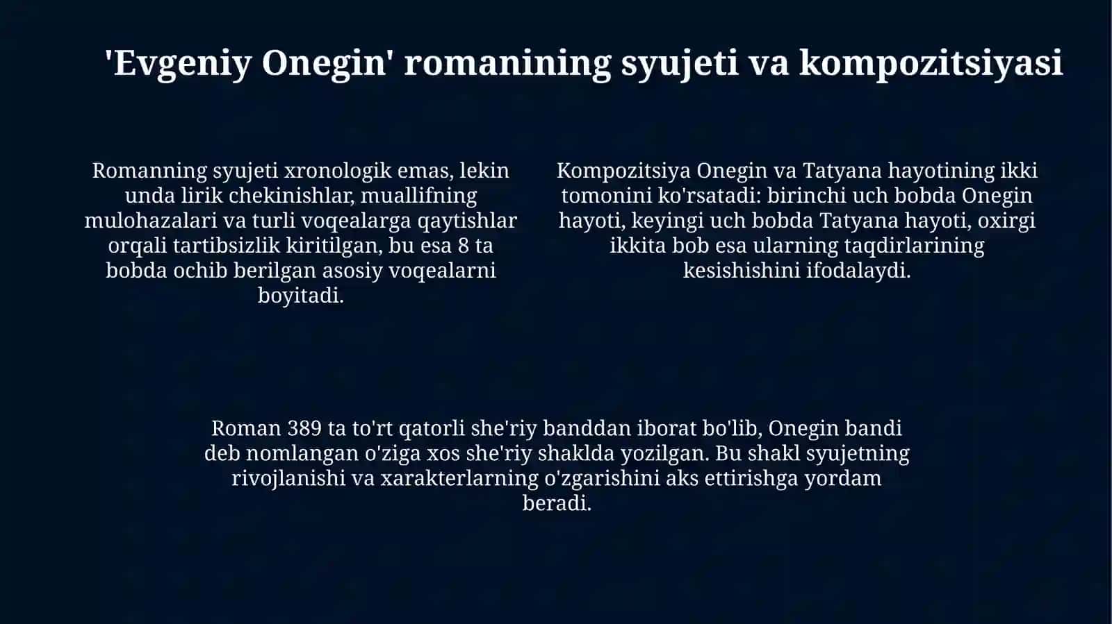 Pushkin va “Evgeniy Onegin” romanining yaratilishi 4