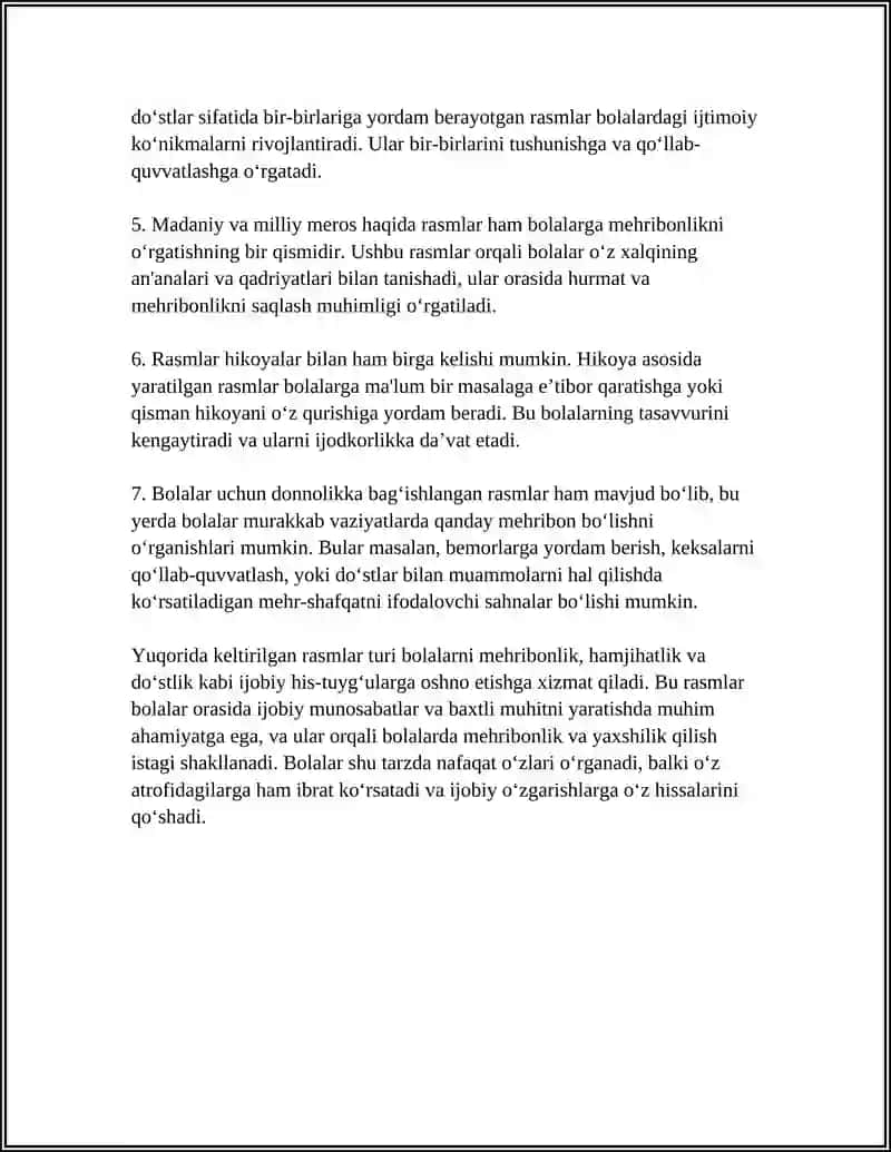 YAXSHILIK HAQIDA RASMLAR 4