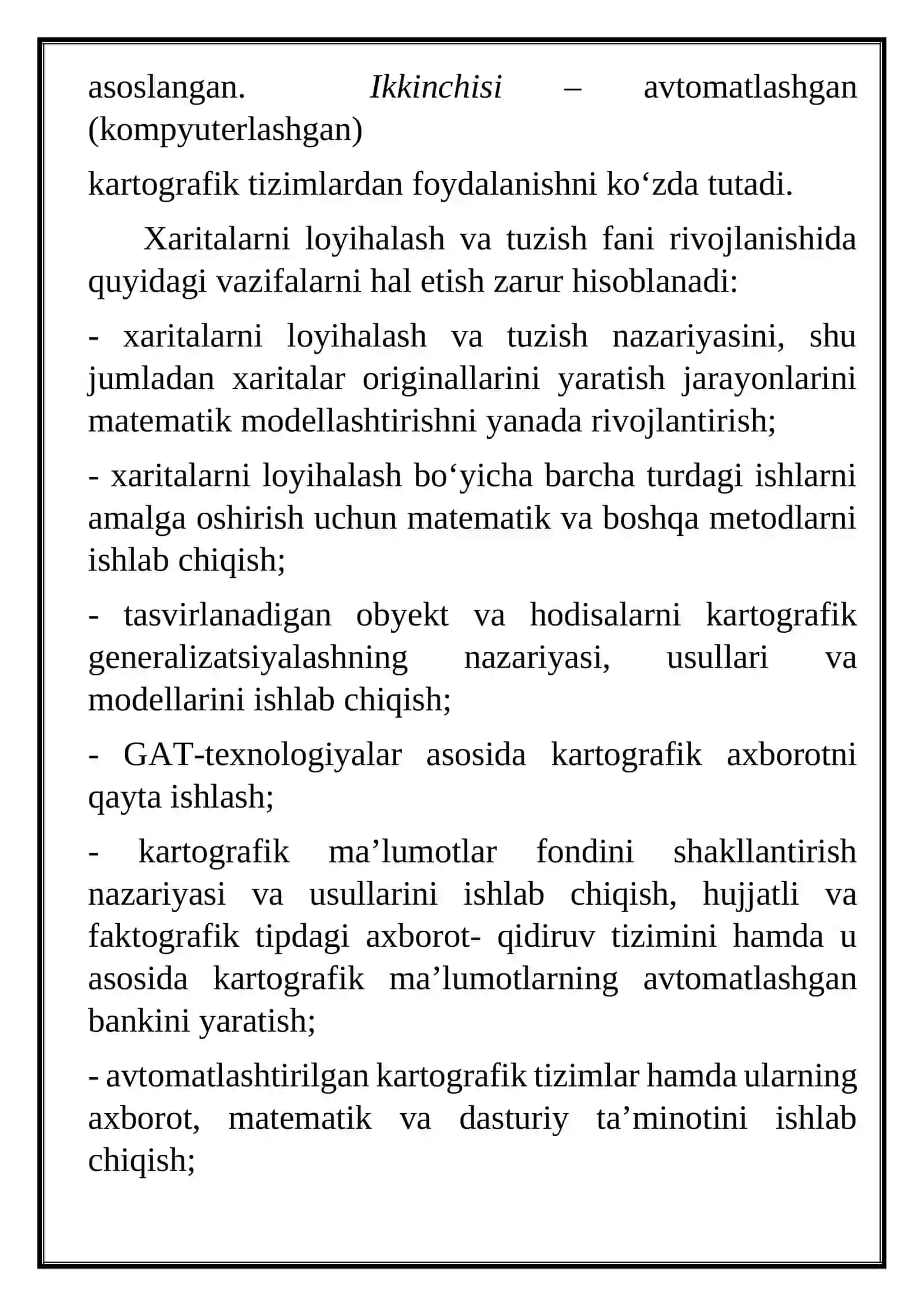 Kartalarni loyihalashning umumiy asoslari 4