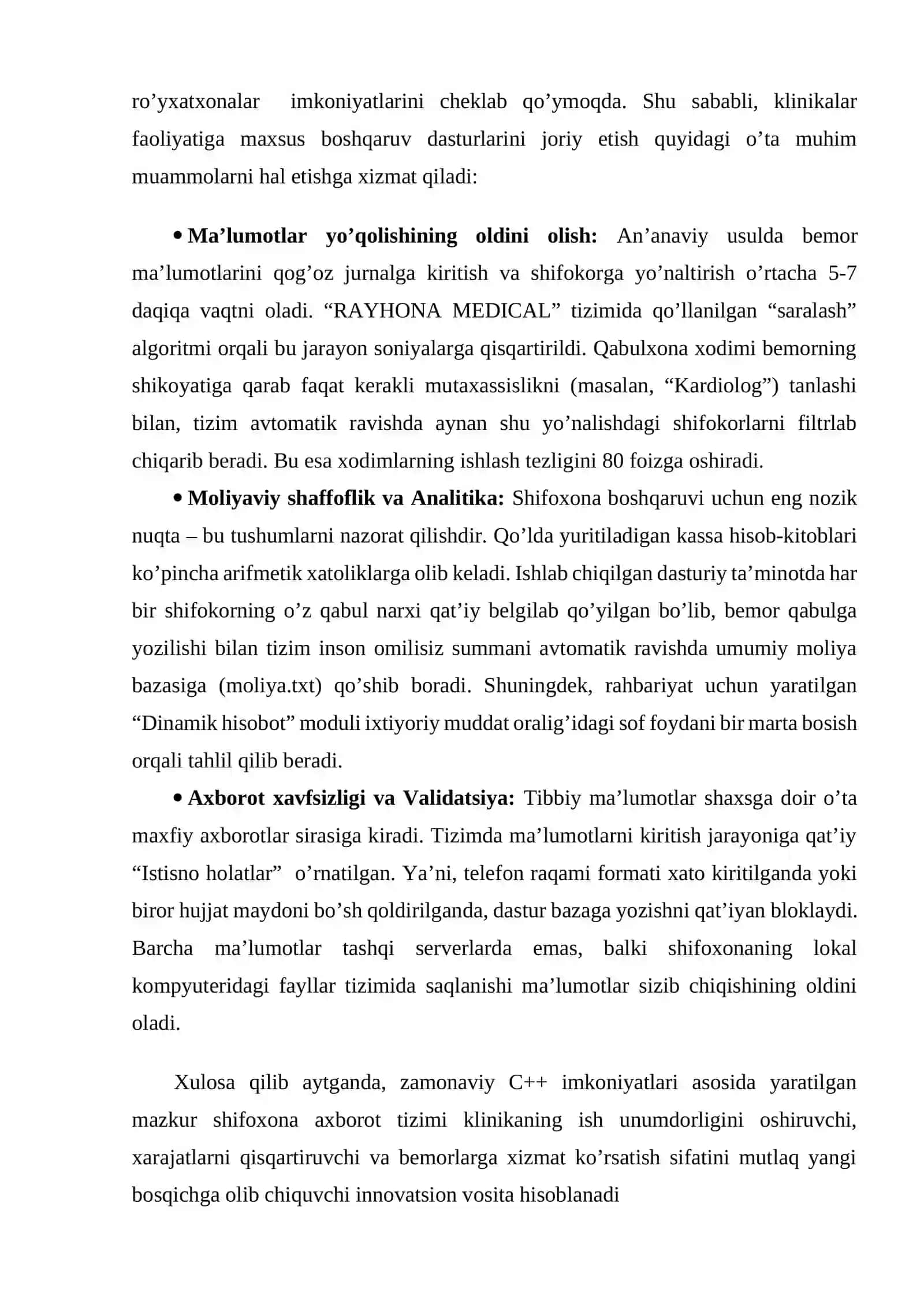 Visual Studio muhitida dasturlash | Kurs ishi - SHIFOXONA MA’LUMOTLARI UCHUN DASTUR ILOVASI 4