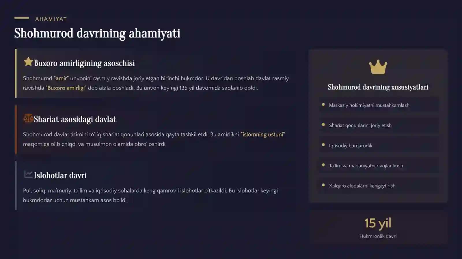 Shohmurod davrida Buxoro Amirligi 4