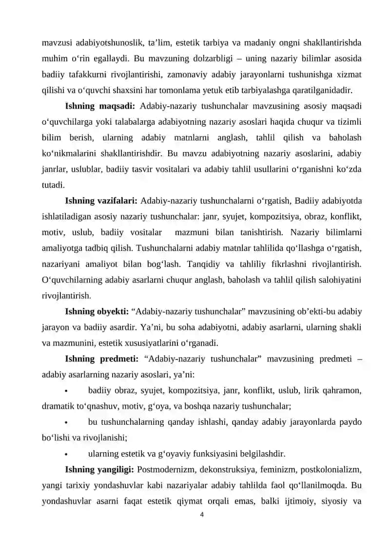 Adabiyot o‘qitish metodikasi 4