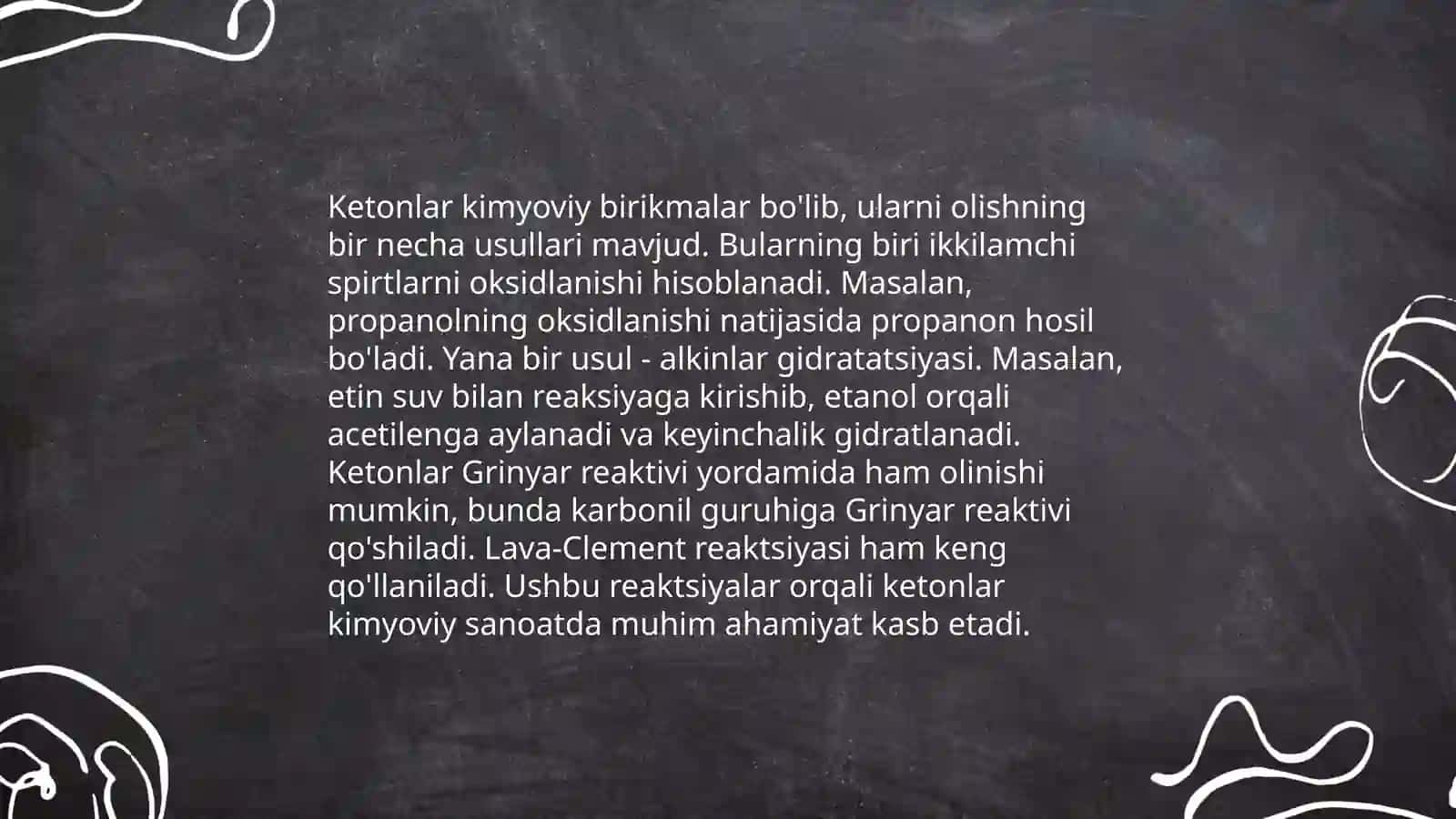 Aldegid va ketonlar,karbon kislotalarning olinishi va hossalari 4
