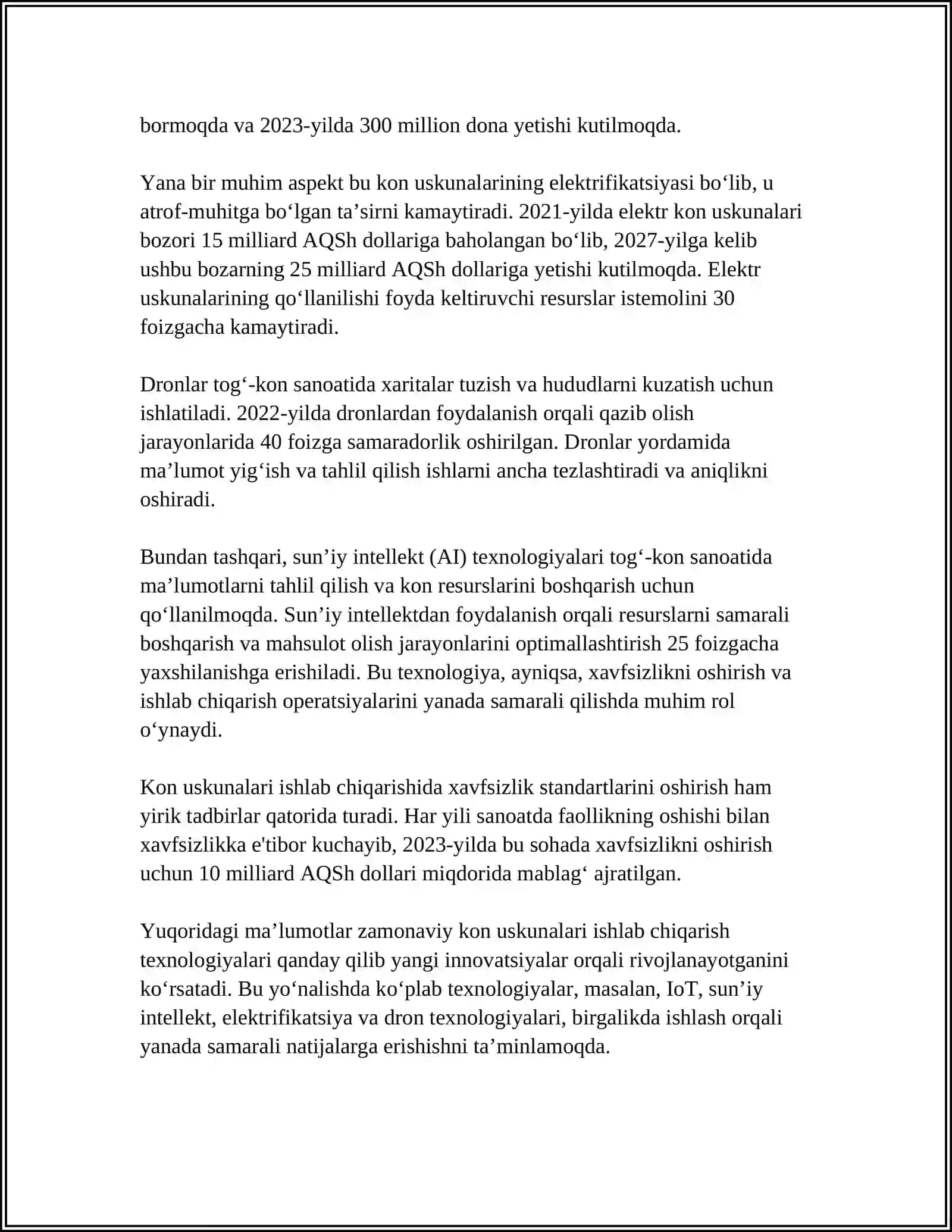 KONCHILIKDA QOʻLLANILAYOTGAN ZAMONAVIY KON-MASHINA USKUNALARINI ISHLAB CHIQARUVCHI KORXONALAR 4