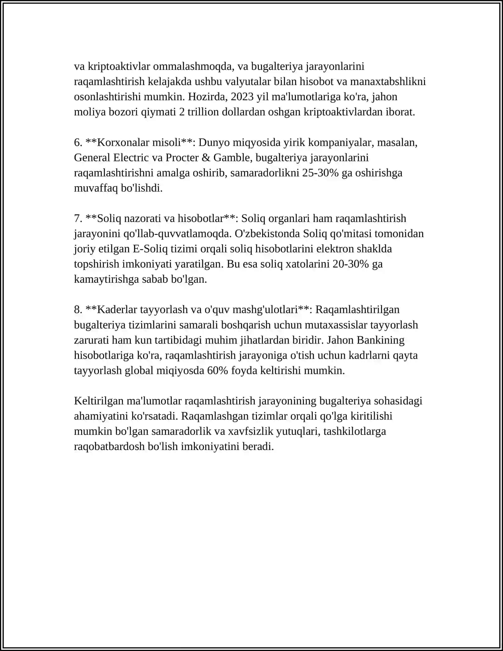 BUGALTERIYA SEKTORINI RAQAMLASHTIRISH SAMADORLIGI 4