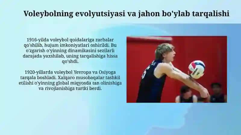 Voleybolning kelib chiqish tarixi va Oʻzbekistonda vujudga kelishi 4
