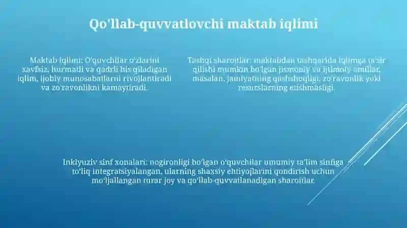 Alohida Yordam Ga Muhtoj Bolani Samarali Inklyuziyasi Uchun Tashqi Sharoitlari 4