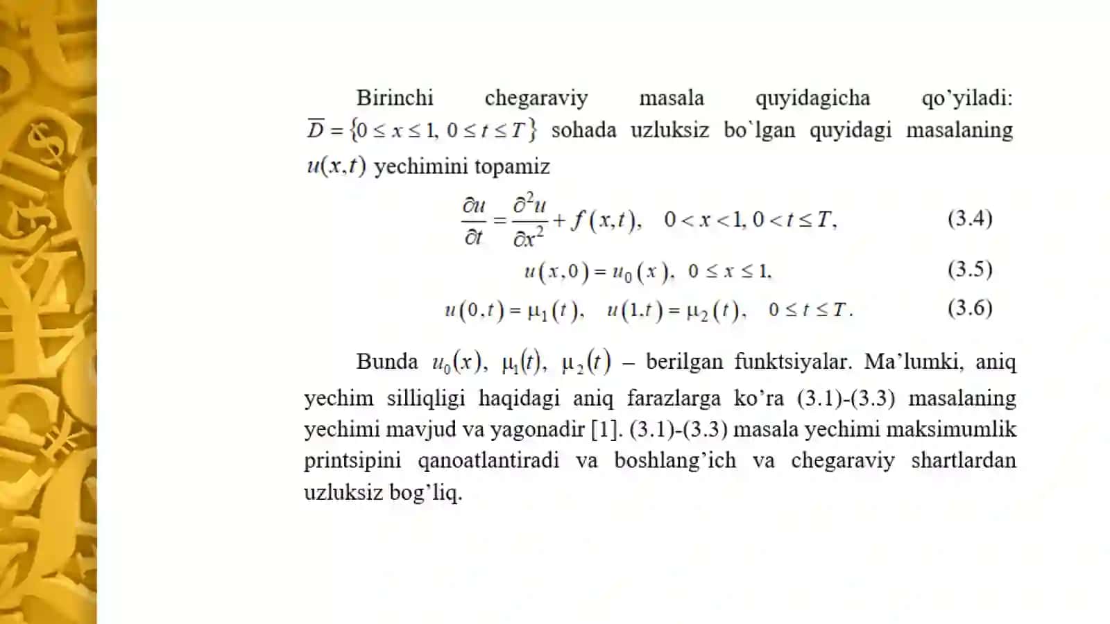 Biro`lchamlinostasionarissiqliko`tkazuvchanliktenglamasi 4
