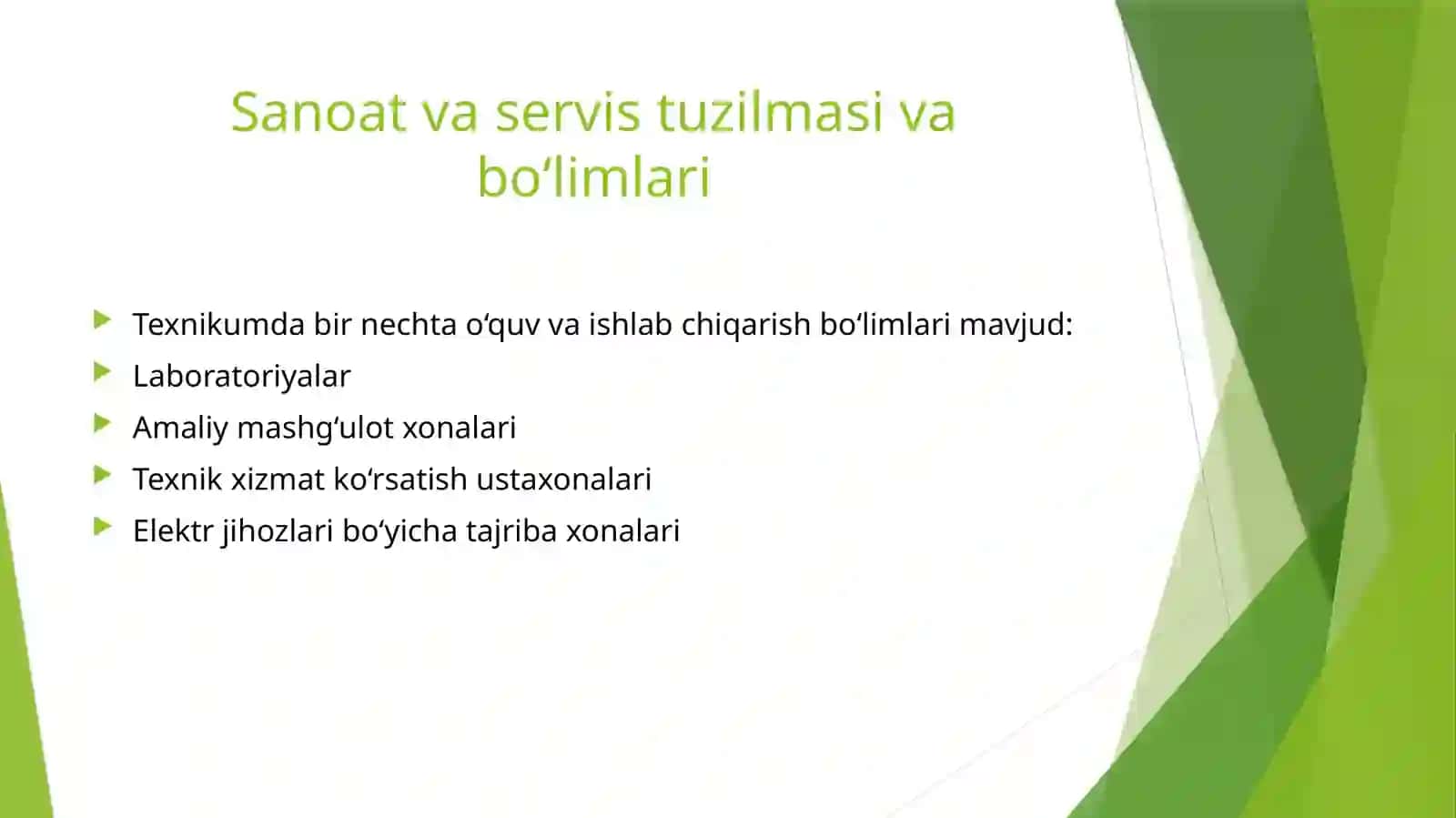 Sanoat va servis texnikumida ishlab chiqarish amaliyotidan lavhalar 4