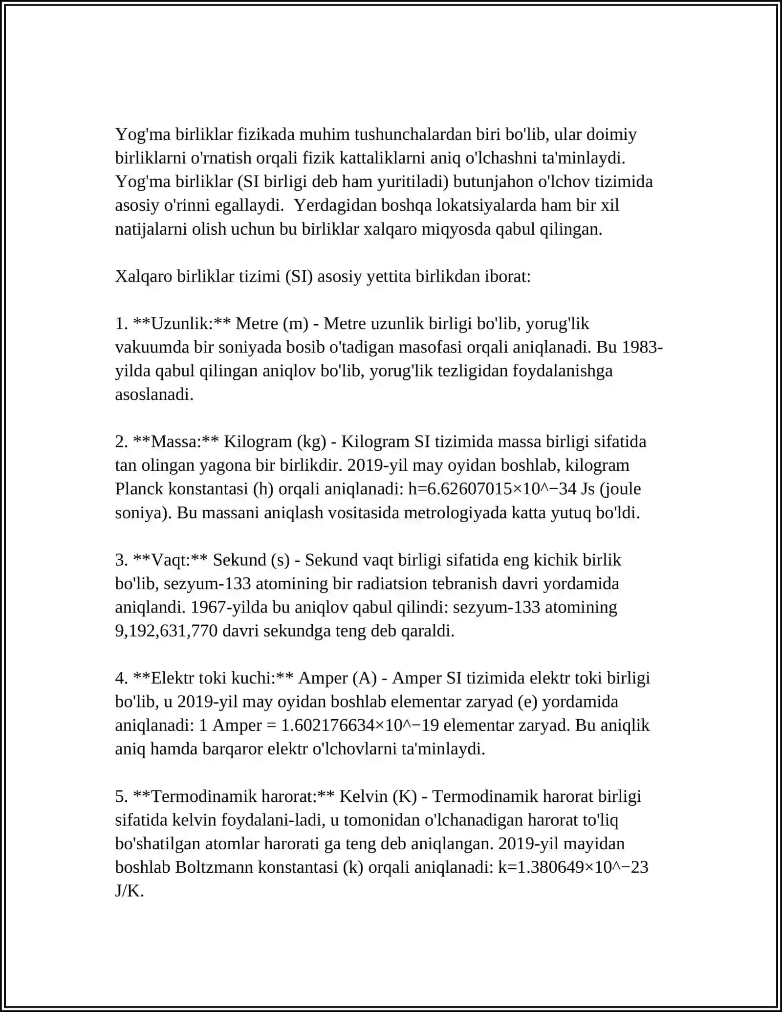 YIGISH CHIZMASI. YOGMA BIRLIKNI DETALLARGA AJRATISH. SPETSIFIKATSIYA 4