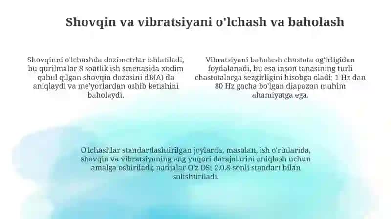 Sanoat korxonalaridashovqin va titrashdansaqlanish 4