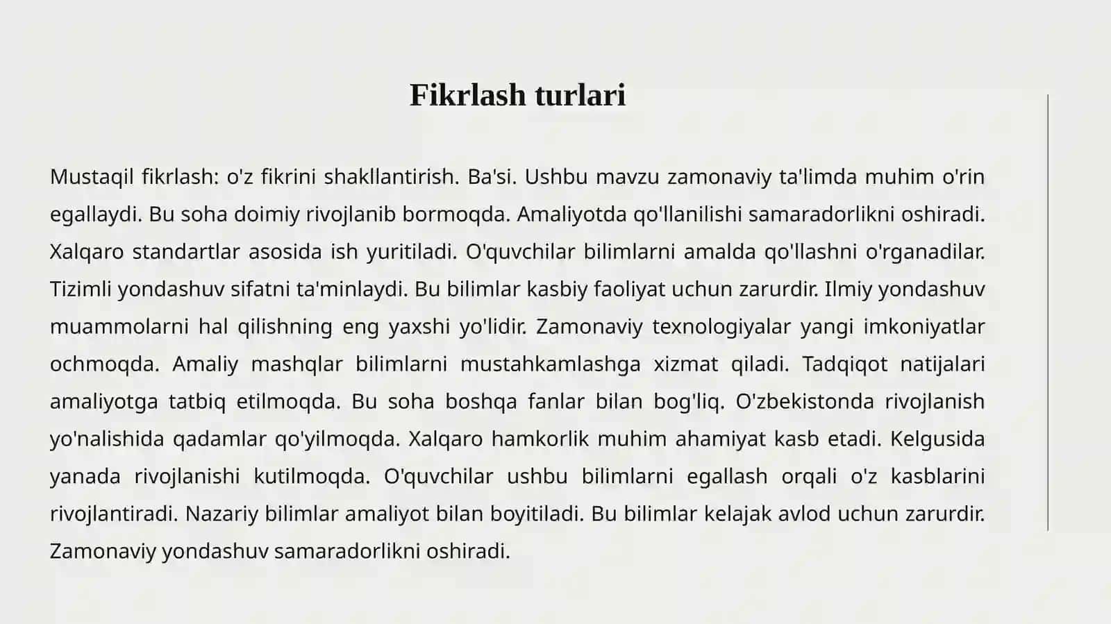 Tafakkur va Mustaqil Fikrlash 4
